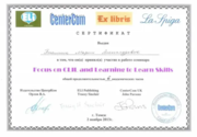 Сертификат участника семинара по английскому языку от издательства ELI publishing