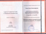 Сертификат о повышении квалификации ( ОГЭ и ЕГЭ)