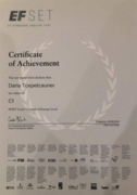 Сертификат о подтверждении уровня по английскому языку (1)