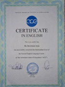 Certificate in English