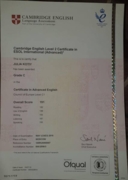 CAE сертификат кэмбриджского образца