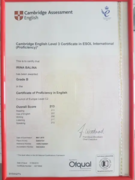 Cambridge English Level 3 Certificate in ESOL International (Proficiency)