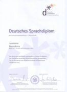 Немецкий языковой диплом DSD II (C1), 2017 г.