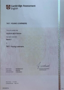 Сертификат TKT YL