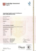 Cambridge English Level 2 Certificate ESOL international