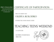 Teaching Teens Weekend