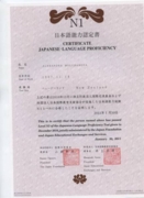 Сертификат Нихонго Ноорёку Сикен, 1 уровень (высший)
