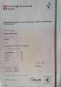 CPE Cambridge certificate