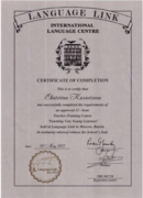 Language Link, Certificate Of Completion Teaching Very Young Learners