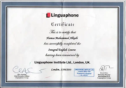 Сертификат Linguaphone