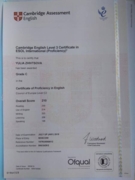 Сертификат Cambridge Proficiency