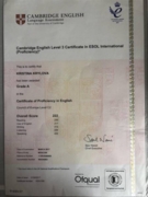 Certificate of Proficiency in English