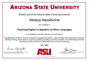 TESOL certificate