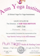 Сертификат Инструктора Хатха йоги - Инга Яхней и Аум Пракаш