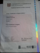 FCE  (First Certificate in English, Malta, 2007)