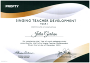 Singing Teacher Development by PROFTY (1 year of vocal pedagogy)