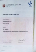 Сертификат Teacher Knowledge Test