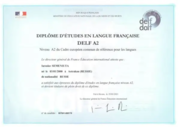 Diplome d’etudes en langue francaise DELF A2