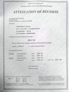 Сертификат по международному экзамену по французскому языку DELF B2