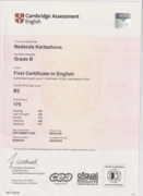 First Certificate in English