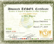 TESOL certificate