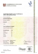 FCE Certificate