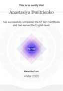 EF SET Certificate
