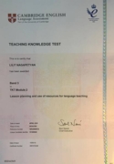 Сертификат TKT module 2