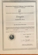 Сертификат Уни Бонн