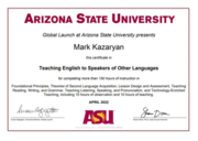 Сертификат TESOL (Teaching English to Speakers of Other Languages)