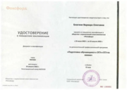 Удостоверение о повышении квалификации «Подготовка обучающихся к ОГЭ и ЕГЭ по химии»