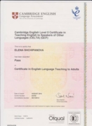 Cambridge CELTA (Certificate in Teachinng English to Speakers of Other Languages)