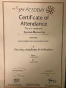 The Stay Academy Certificate of Attendance