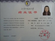 Годовой курс обучения в Пекинском университете иностранных языков