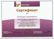 Сертификат Школы 5-звездочных продаж Майкла Бэнга, второй