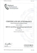 Сертификат Oxford Professional Development