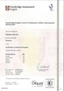 C1 Advanced (CAE) Certificate