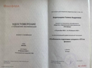 Сертификат о повышении квалификации по подготовке к ЕГЭ по физике