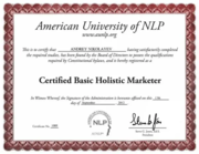 Certificate Marketing (American University of NLP)