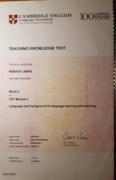 Cambridge English Teaching Test Certificate (language background)