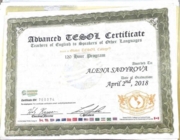 Advanced TESOL certificate