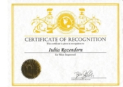 Сертификат о том, что являлась студенткой, сделавшей наибольший прогресс в обучении за семестр