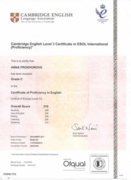 Кембрижский сертификат подтверждающий знание языка на уровне носителя