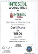 Сертификат TESOL (Teaching English for Speakers of Other Languages)