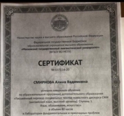 Сертификат - Курсы МГЛУ