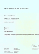 Сертификат Cambridge University о сдаче экзамена для преподавателей английского языка
