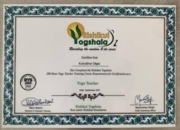 Сертификат международного образца преподавателя йоги