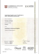 Certificate in Advanced English