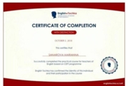 Сертификат преподавателя онлайн -школы