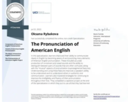 Specialization: The Pronunciation of American English, University of California, Irvine
